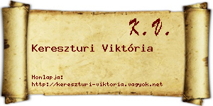 Kereszturi Viktória névjegykártya